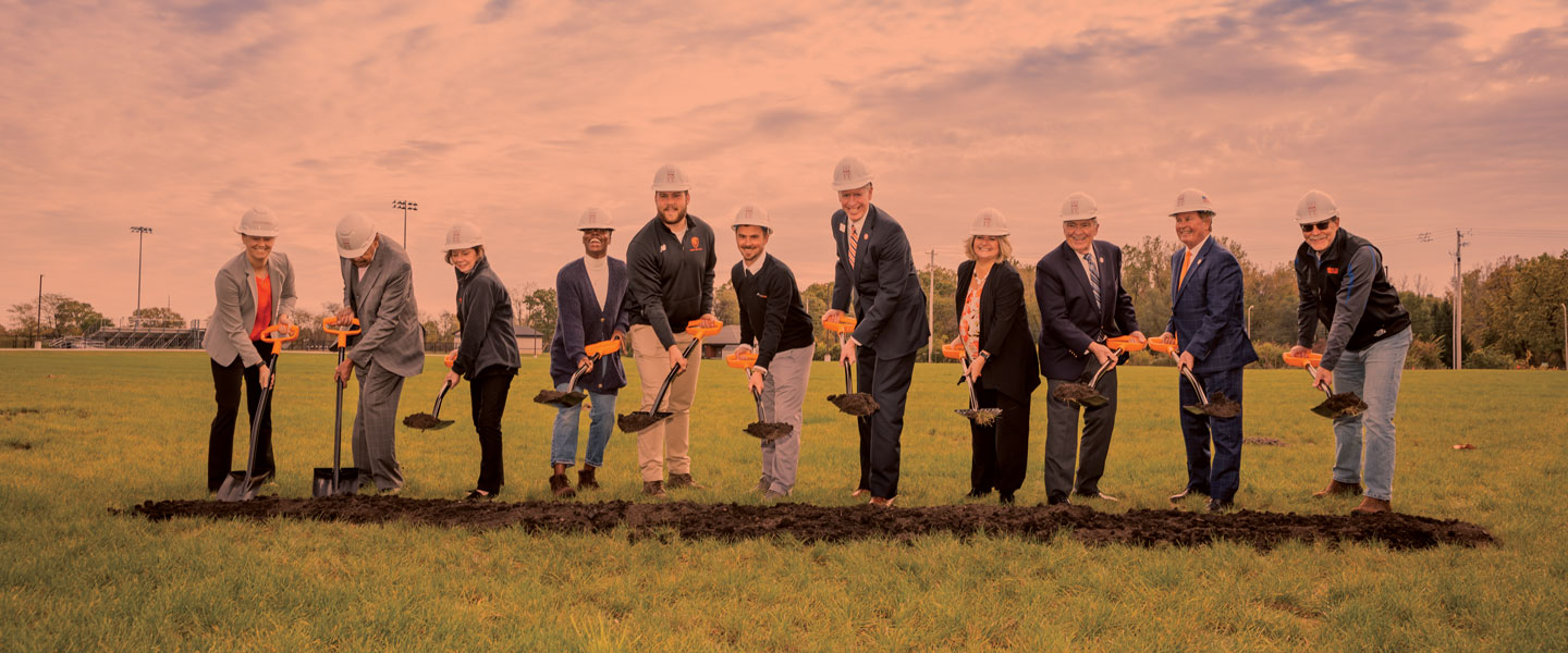 Groundbreaking at the Doug Edgar Track and Field facility